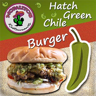 Nopalitos Green Chile Cheeseburger
