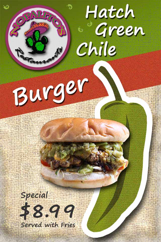 Nopalitos Green Chile Burger
